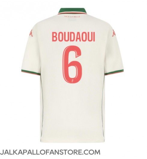 OGC Nice Hicham Boudaoui #6 Vieraspaita 2025-26 Lyhythihainen OGC Nice Hicham Boudaoui #6 Vieraspaita 2025-26 Lyhythihainen